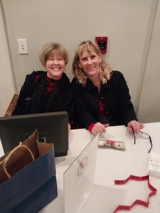 LNO2 Susan Griffiths and Sue O'Day at the ticket table