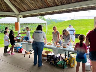 Fishing Derby 2023 AHCL members at bake sale table