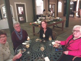 LNO1 Liana Smith Fran Jones Ashley Goff and Cathy Plishka enjoying the hors d'oeuvres